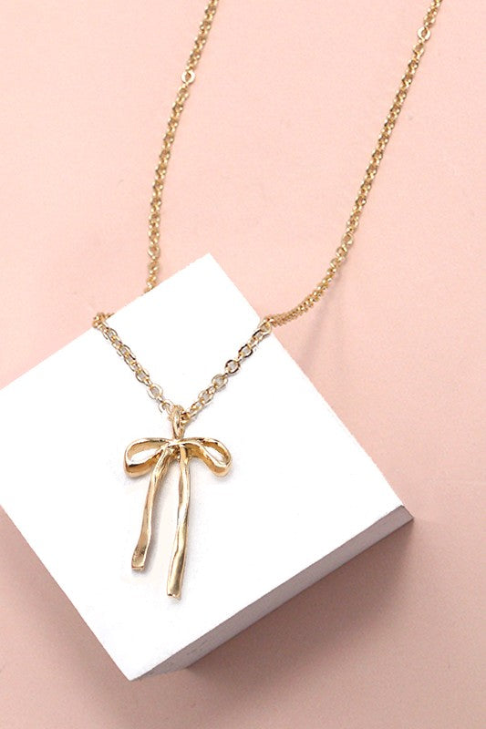 Authentic Long Bow Necklace (Gold)