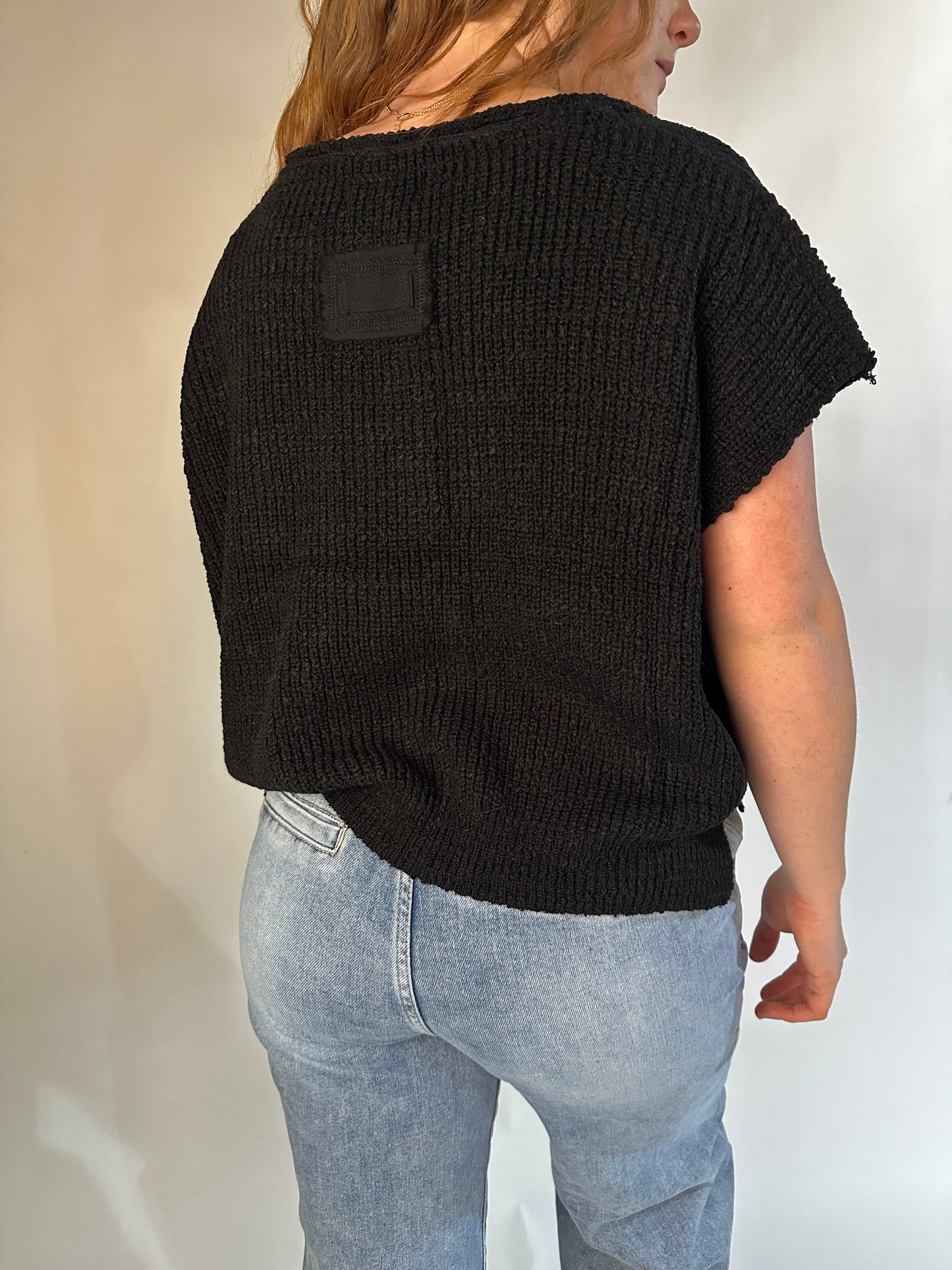 Knit to Perfection Popcorn Top (Black)