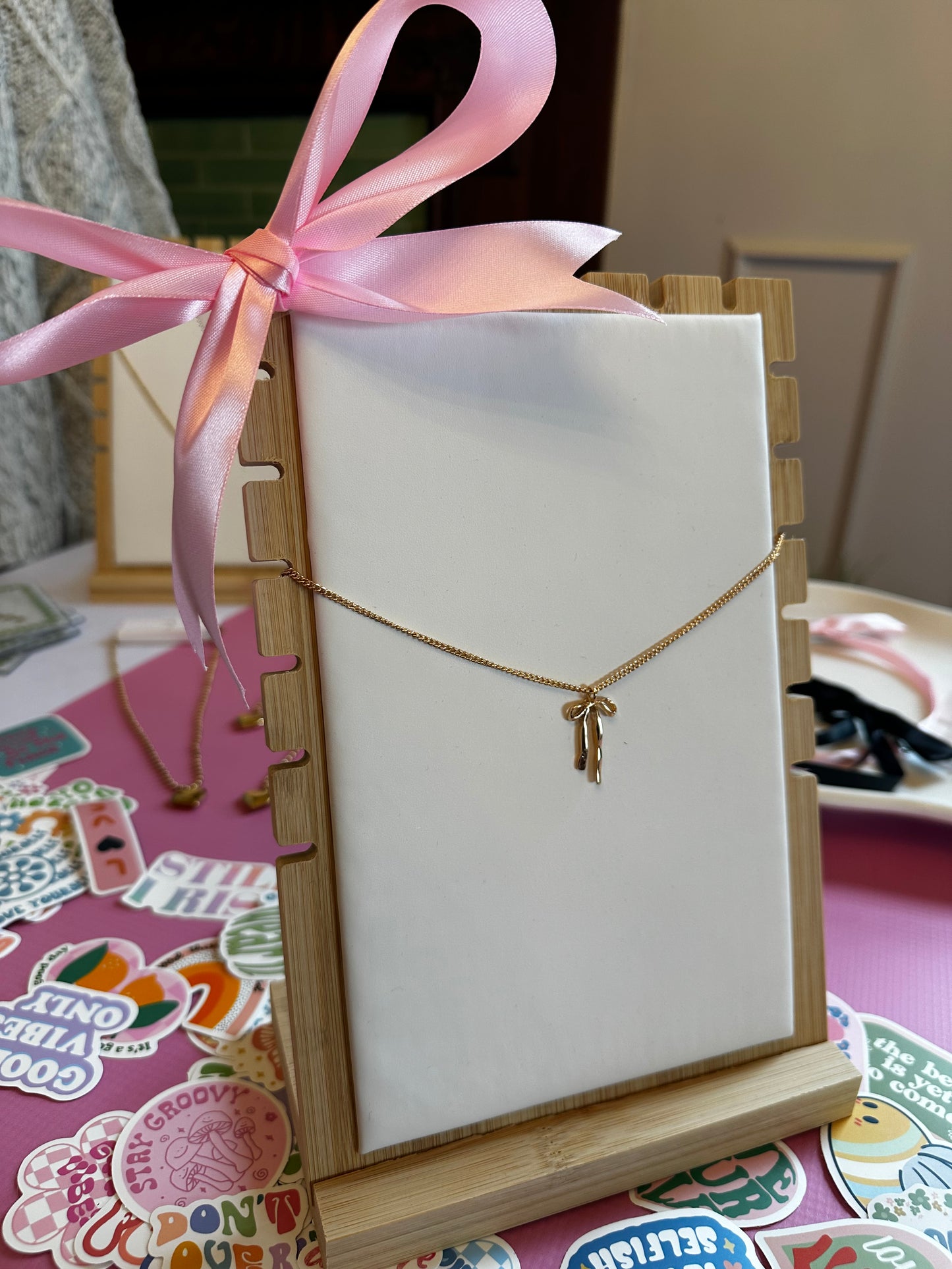 Authentic Long Bow Necklace (Gold)